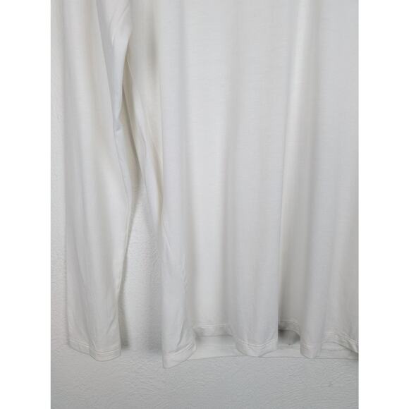 Vince Top Micro Modal V Neck Back Seams Relaxed Soft Cream Minimalist Size S - Picture 3 of 11
